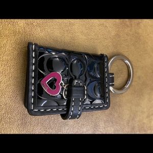 Coach Black Mini-Photo Book Key Chain